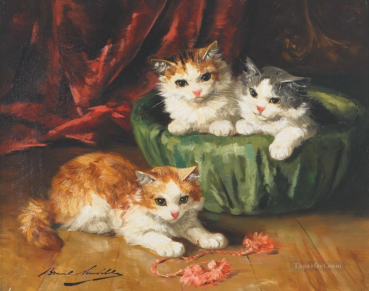 Peinture au chat 8 Alfred Brunel de Neuville Peintures à l'huile